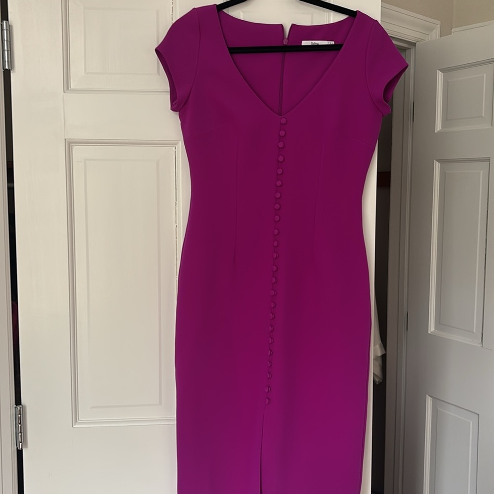Safiyaa Purple Cap Sleeve Dress